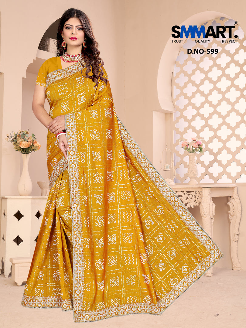 Noor Mirror Embellished Georgette Saree – Shine with Subtle Grace
