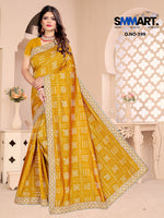 Load image into Gallery viewer, Noor Mirror Embellished Georgette Saree – Shine with Subtle Grace
