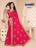 Load image into Gallery viewer, Ziya Georgette Mirror Saree – Where Sparkle Meets Serenity
