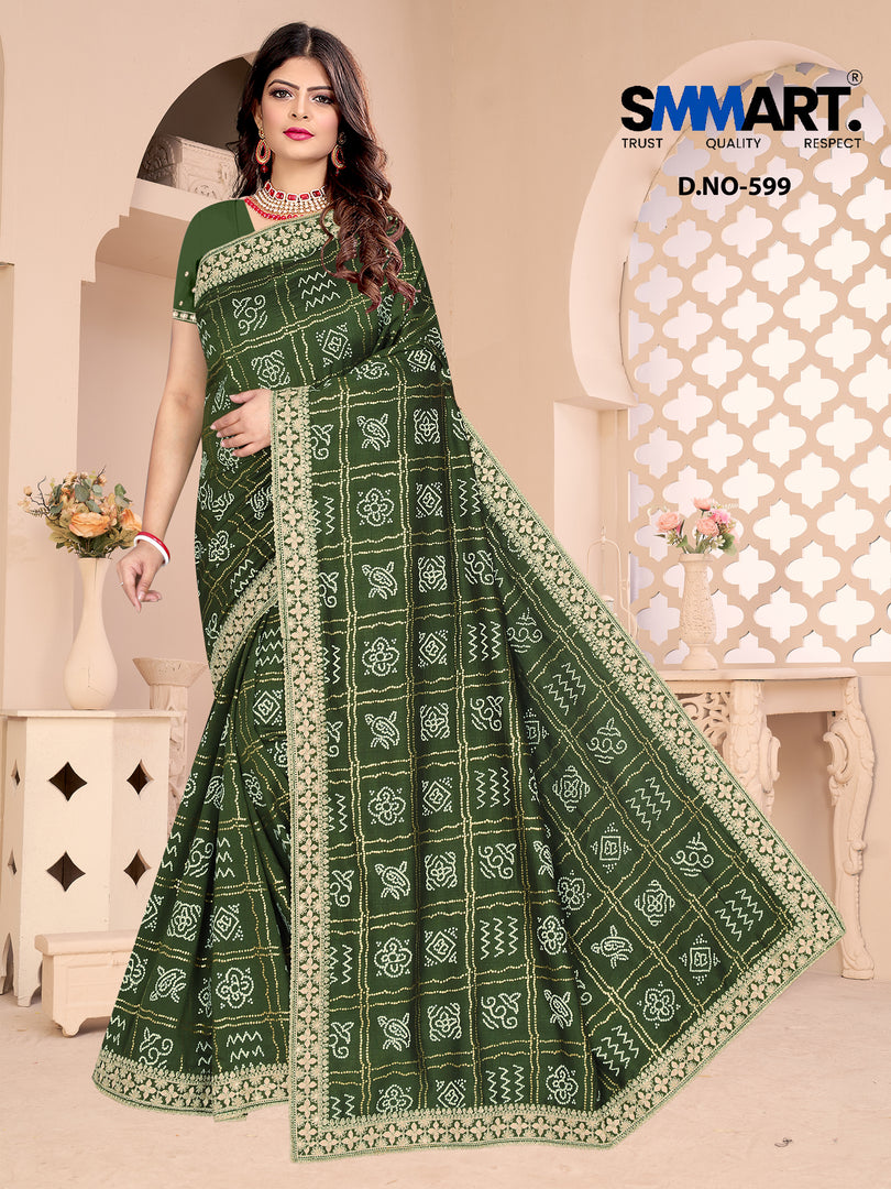 Noor Mirror Embellished Georgette Saree – Shine with Subtle Grace