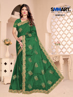 Load image into Gallery viewer, Ziya Georgette Mirror Saree – Where Sparkle Meets Serenity
