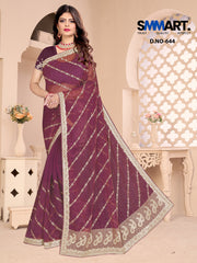 Tara Mirror Shine Saree – Draped in Light, Made to Shine