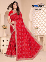 Load image into Gallery viewer, Noor Mirror Embellished Georgette Saree – Shine with Subtle Grace
