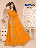 Load image into Gallery viewer, Ziya Georgette Mirror Saree – Where Sparkle Meets Serenity
